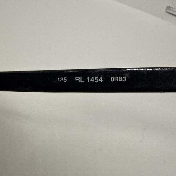 Ralph Lauren RL1454 ORB3 Small Black Rectangular Eyeglasses Frame 50-16 135 - Picture 6 of 8